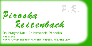 piroska reitenbach business card